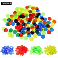 [CHiWANJi] 100pcs Bingo Chips Plastic Counting Chips Bingo Supplies Counter Mixed Color