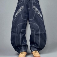 Casual Bawwa | RAW DENIM (STITCH MATERIAL) | DAVY SERIES | BLUE BLACK | BARREL CURVE Baggy Pants Bro