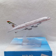 Etihad Airways A380 Diecast Model Airplane 6” w/ Stand | Aircraft Toy Gift
