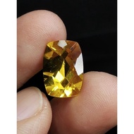 Golden Citrinenatural 14 x 10 x 6.8 mm 5.35 Ct Yellow Gold Amethyst Cushion Cutting Original Code 19