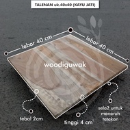 Jumbo Teak Wood Cutting Board Size 40x40x4 cm - woodiguwak -