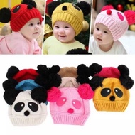Panda character Pompom beanie Boys' beanie cute beanie cute beanie