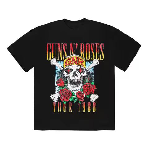 GUNS N'ROSES Gunslinger and Rose Gunslinger Band Casual T-Shirt Luxury Band Brand for Men and Women