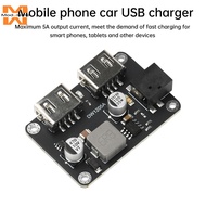 DC-DC Step-Down Module 9V/12V/24V to 5V 5A Car USB Charger Dual USB Output with Case DC5.5*2.1MM