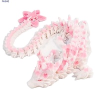 FASHE 3D Printed Dragon, Simulated Eye Sakura Dragon 3D Printed Diceratops Dragon, Realistic Ornamen