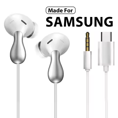 USB-C Wired Earphone For Samsung Galaxy S25 S24 S23 S22+ Ultra Type-C Headphone A54 A53 A52 A35 Note