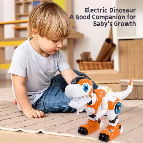 67CM Large Electric Simulation Spray Walking Remote Control Dinosaur Programmable Touch-sense Music 
