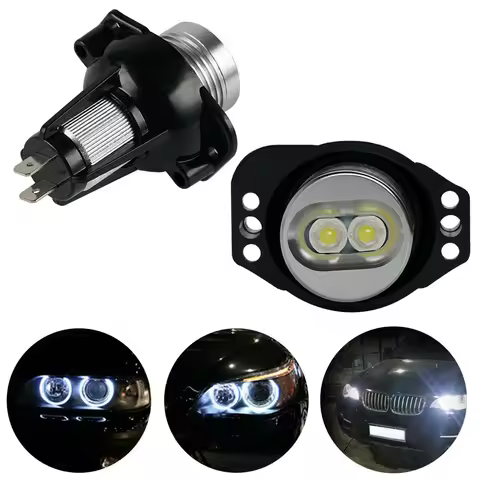 Reliable-1Pair 6000K Marker Lights Bulb Error Free Angel Eyes Halo LED For-BMW 3 E90 E91