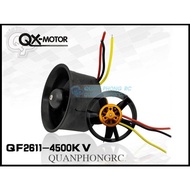 QX-MOTOR Ducted Fan 64mm EDF 5 Blades QF2611 4500KV Brushless Motor 3S