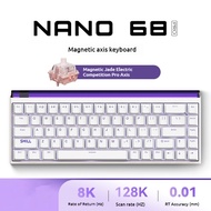 Madlions Nano68 Pro คีย์บอร์ดแบบกลไกเดิมสวิตช์แม่เหล็ก RGB Hotswap 8000HZ RT 0.01MM