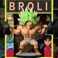 [Ready Stock] 15cm Dragon Ball Z Broly Super Saiyan Bench Press DBZ Action Figure GK Statue Model An