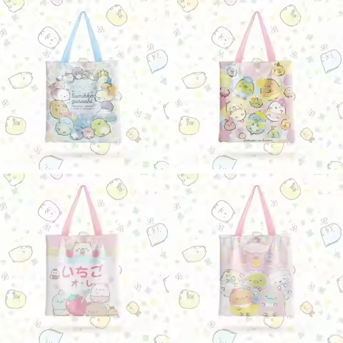 Cute Sumikko Gurashi Series Personality Canvas Bag Cartoon Character Creativity Printed Large Capaci