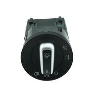 Car Chrome Headlight Control Knob Switch For VW Golf Jetta Bora Mk4 Passat B5 Fog lamp Sensor Light 3B0941531 3BD941531A