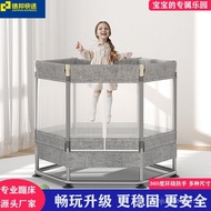 Trampoline Children's Indoor Home Trampoline Baby Toy Rub Bed Trampoline with Horizontal Bar Fitness