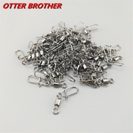 Shengyao 50pcs Swivel Stainless Steel Connector Pin Fishing Kekili Kili Snap Pin Coastlock Snap Kili