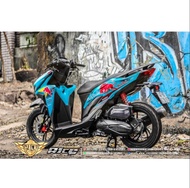 Tem Rời Dán Xe Vario 150 Mẫu Red Bull Xanh Đen Đỏ