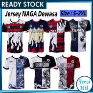 JERSIKU Baju Bola Lelaki Naga Men Dragon Football Jersey Men Sportwear Baju Jersi Naga Dewasa S-2XL