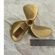 Brass propeller d3x5-6 leaves3 6-7 5/6 3 leaves brass boat fan no /7