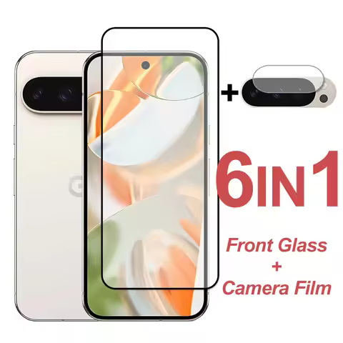 Protective Glass For Google Pixel 9 Pro Screen Protector Full Cover Tempered Glass Camera Lens Film 