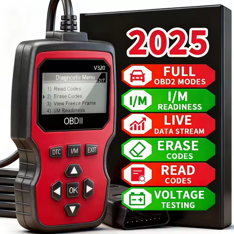 2025 New Obd2 Scanner - Handheld Car Diagnostic Tool, Supports Code Reading/Erasing, Real-Time Data 