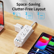 Power Strip 6-Hole US Plug Socket Extension Board Household Power Strip US Plug Desktop Power Strip 