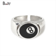 Pool Ball Ring 8 Ball Pool Ball Ring Billiards Men'S Ring Adjustable Number Black 8 Eight Pool Billi