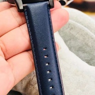 FOSSIL Watch Genuine Leather Dark Blue Three-Eye Chronograph Cool Black Quartz Watch Business Casual