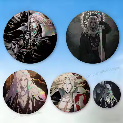 Game C-Castlevania Alucard Badge Pins For Friend, Backpack, Clothing, Collectible Accessories, Jewel