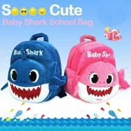 Trendy Kids Baby Shark Backpack Plush Cute Cartoon Bag for Children Kids School Gifts Sports Backpack Lightening Zipper Shoulders Outdoor Bag Beautiful Fashion Accessories