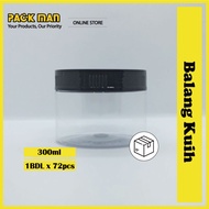 myPackman-70pcs (Wholesale) Balang kosong / Balang Kuih Plastik Pet container 300ml / 400ml (1 BDL )