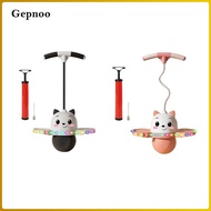 Gepnoo Pogo Ball with Pogo Stick Handle, Strong Grip Pogo Bouncing Ball with Pump for Fitness Exerci