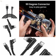 MXBEAUTY 90 Degrees Type C Cable, Nylon Braid Elbow PD 60W Quick Charger Cord, Data Transmission Qui