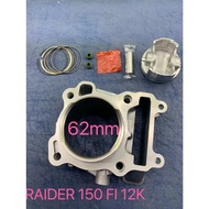 [Full] RAIDER150 FI air bore set (62mm), inner length 58mm + neck 35mm, closed 124cm3, (FREE RON foo