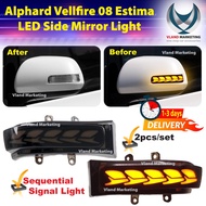 Toyota Alphard Vellfire 2008 Estima 2007 ACR50 ANH20 LED Side Mirror - Sequential Signal Light ( Dragon Scale Design )