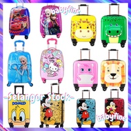 【24H COD】3D Cartoon 18 Inch / 20 inch Travel & School Trolley Kids Luggage Bag Kid Travel Suitcase S