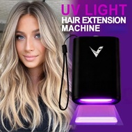 V-Light Mega Hair Strand by Strand Kit + Invisible UV Glue | 5-Minute Fixation + Clipper, LED Light,