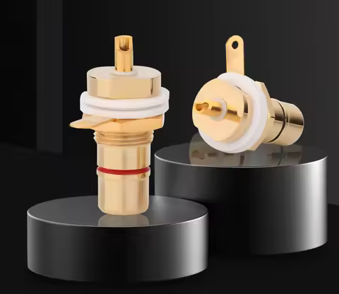 8pcs RCA Jack Panel Mount Chassis Socket Rhodium/Gold Plated for Audio Amp