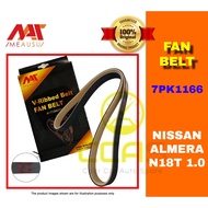 NISSAN ALMERA N18T 1.0 MS FAN BELT ( 7PK1166 ) ( MSFB-7PK-034 ) MEAUSU