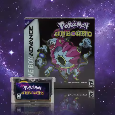 GBA 1M Flash Game Cartridge Video Game Console Card Pokemon Unbound V2.1.1 with Box No Manual Rom Ha