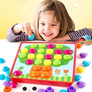 outlet 3D Puzzles Colorful Mushroom Nail Kit Toys Children s Education Creative Composite Button Art