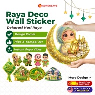 SUPERSAVE Hari Raya 3D Wall Sticker Glitter For Selamat Hari Raya Decoration