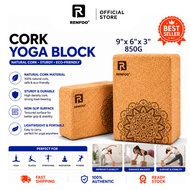 RENFOO Cork Yoga Block Natural Cork Portugal cork yoga block cork block fitness block non slip yeco 