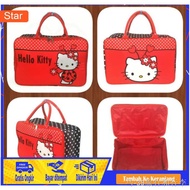 ✲◄✱Pay On Site - Weekend Kitty Red Ladybug Luggage Bag Thick Canvas Large Xk4157