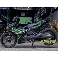 EXCITER 155 BLACK GREEN SMOKE STICKER