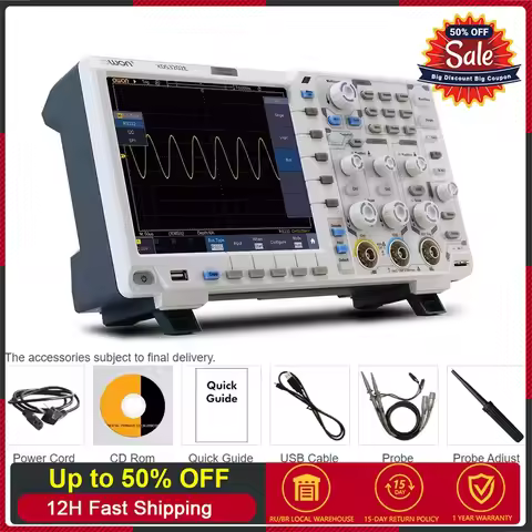 Owon XDS3202E 8bits Digital Oscilloscope 1GS/s 200MHz 2CH+1external 40M Record Length Multimeter Opt