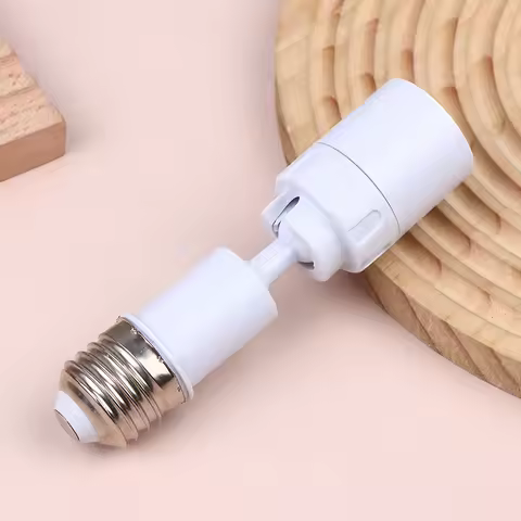 ** Universal E27 To E27 LED Light Bulb Socket Extender Adapter 360 Degree Rotatable Light Fixture E2