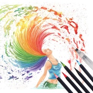 20 Color Premium Painting Soft Brush Pen Set Watercolor Markers Pen Effect Best For Coloring Books Manga Comic Calligraphy