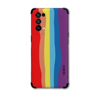 rainbow color case oppo reno 6 pro 5g 4g 4 5 pro+ plus casing brand