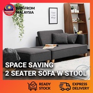Sofa 2 Seater Sofa L Shape Sofa Free Stool Breathable Furniture Home Living Airbnb Studio Living Roo