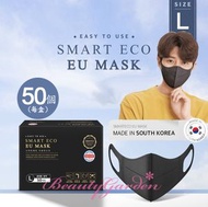 Others - (韓國製) Smart Eco EU Mask三層防護口罩 (黑色, 成人) 50個/盒 | 平行進口